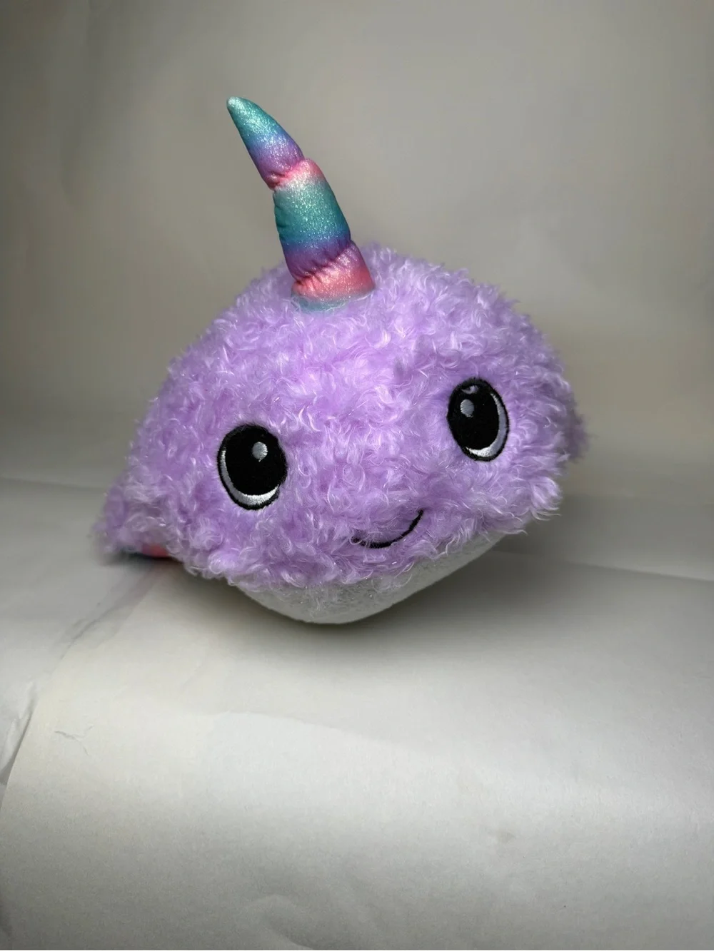 Brother Sister Design Purple Narwhal Plush Rainbow Horn NWT